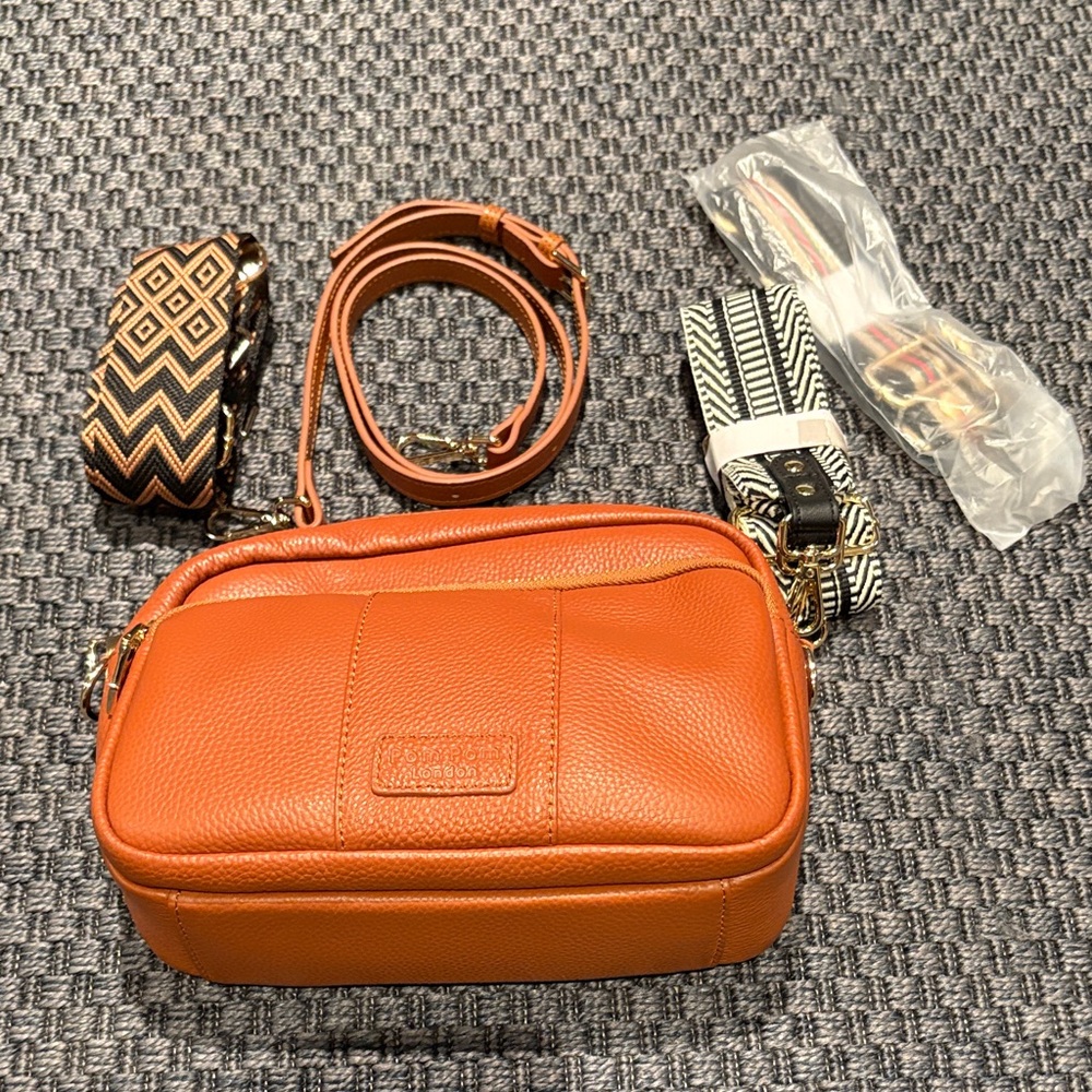 Pom Pom London Crossbody Bag with multiple Straps
